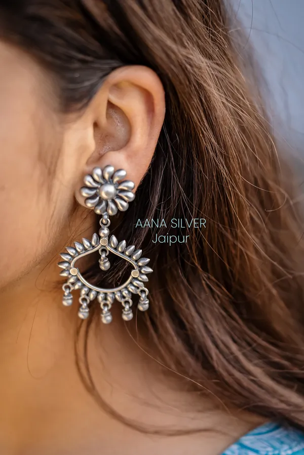 925_Pure_Sterling_Silver_|_Aabharan_Jhumri_Earrings_|_Well_Stamped_&_Hallmarked