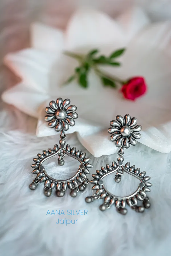 925_Pure_Sterling_Silver_|_Aabharan_Jhumri_Earrings_|_Well_Stamped_&_Hallmarked