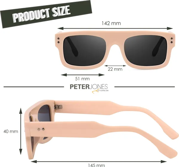 Cream_Retro_Square_Sunglasses_-_For_Unisex