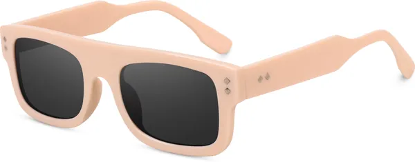 Cream_Retro_Square_Sunglasses_-_For_Unisex