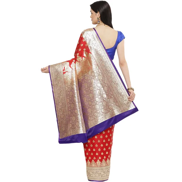 Red_Satin_Silk_Banarasi_Sarees_For_Women