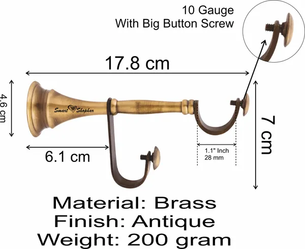 Curtain_Support_Round_Double_Pole_Brass_Antique