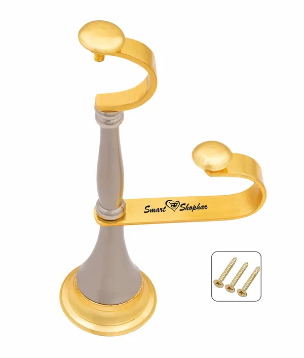 Curtain_Support_Round_Double_Pole_Brass_Gold_Silver