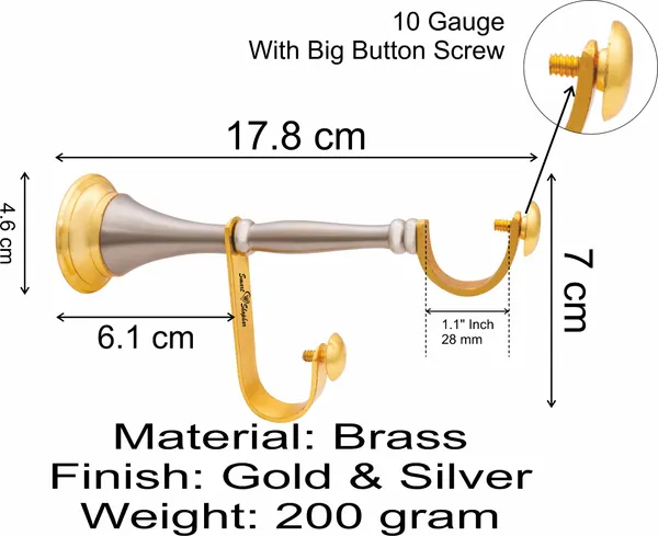 Curtain_Support_Round_Double_Pole_Brass_Gold_Silver