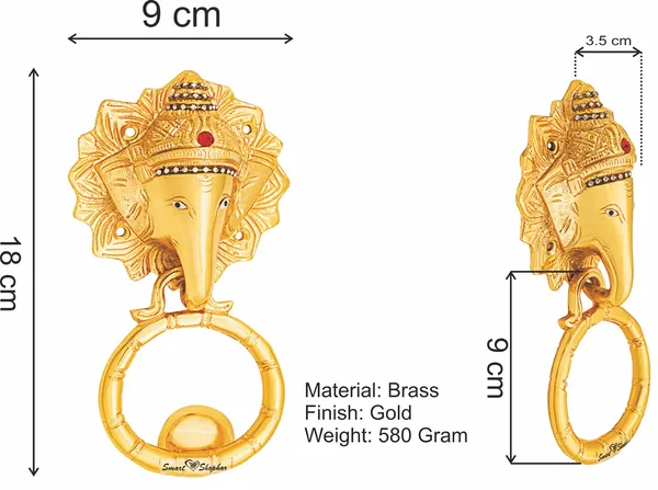 Pull_handle_Elephant_Brass_Gold