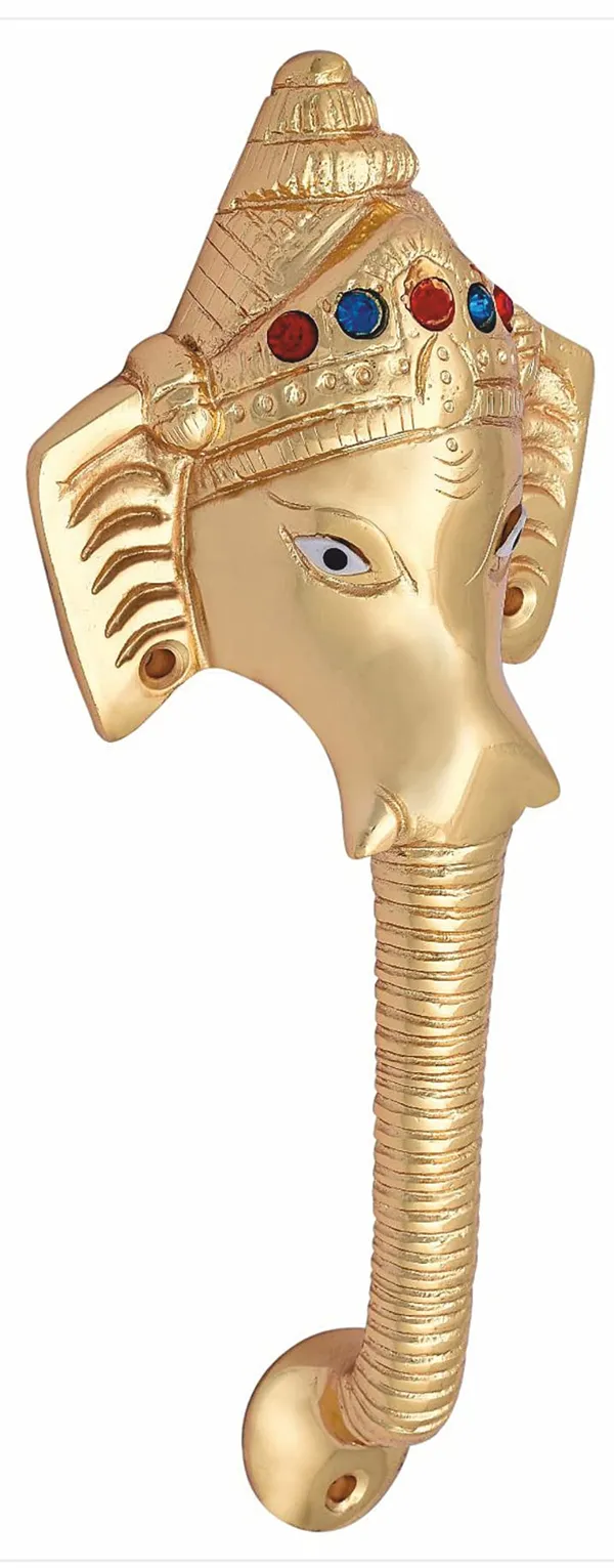 Pull_Handle_Ganesha_Avighna_Brass_Gold