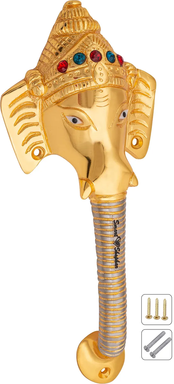 Pull_Handle_Ganesha_Avighna_Brass_Gold_Silver