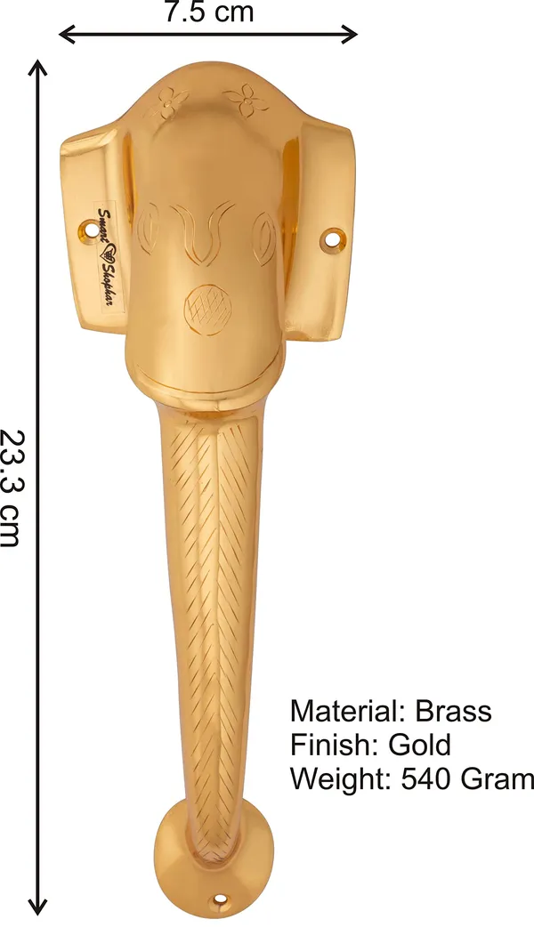 Pull_handle_Elephant_Brass_Gold