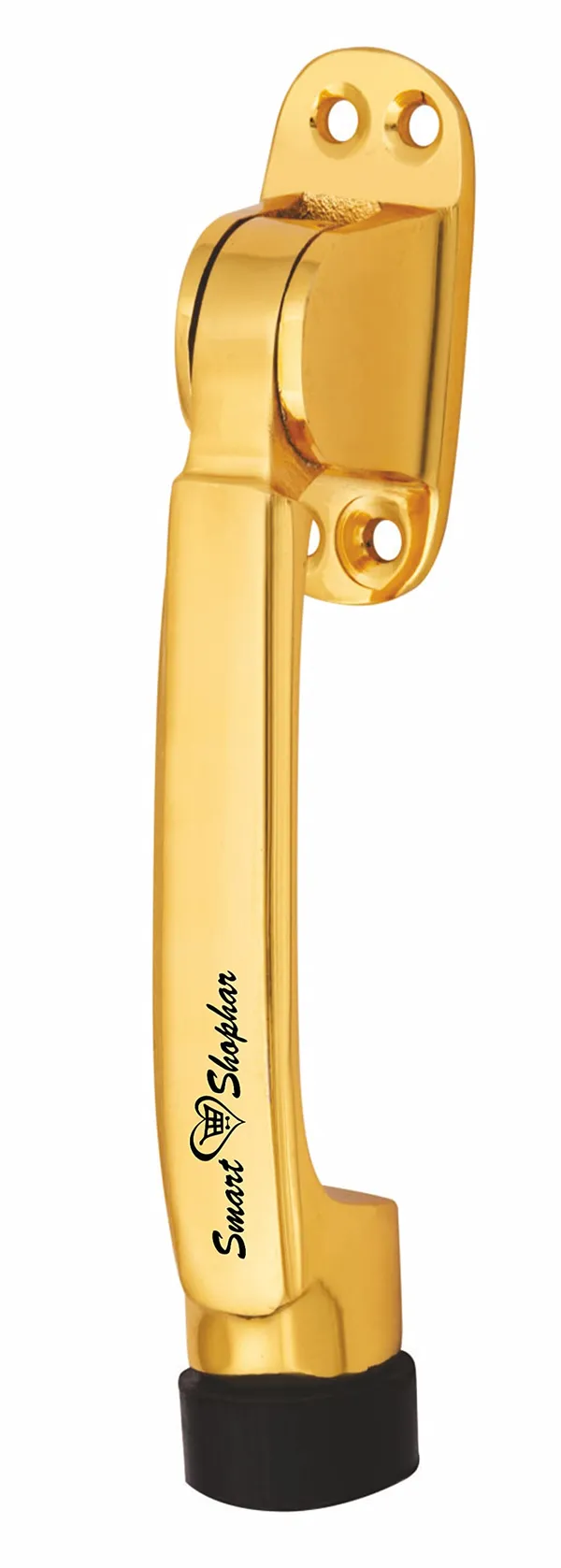 (_Pack_of_1_)_Brass_Meldal_Door_Stopper_5_Inches_Gold,_Pack_of_1_with_Screws/Designer_Foot_Door_Stopper_with_Rubber_Tip_Bottom/Home,_Office,_Bathroom/Slip-Resistant/All_Type_Doors