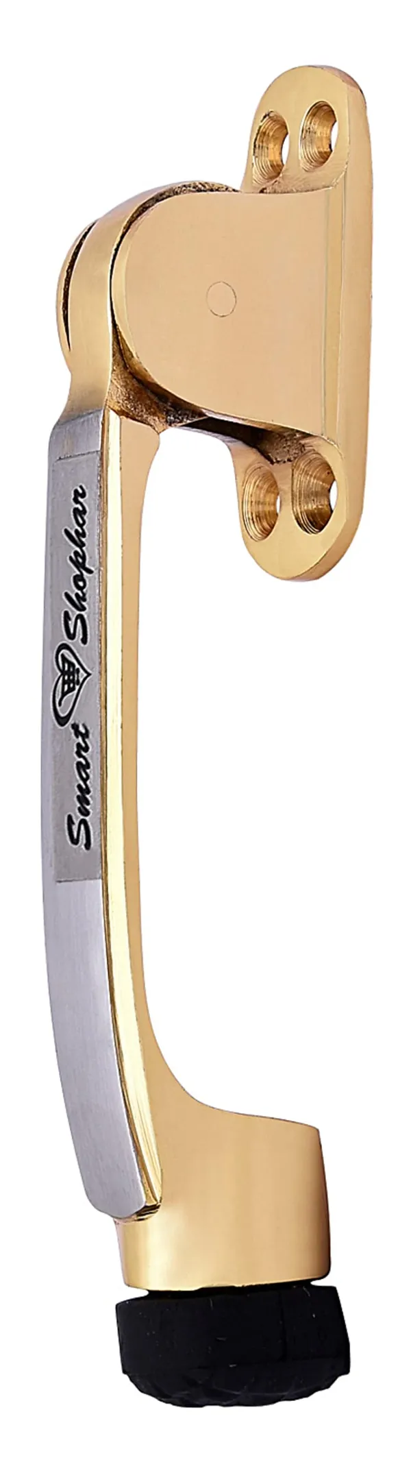 (_Pack_of_1_)_Brass_Meldal_Door_Stopper_5_Inches_Gold,_Silver,_Pack_of_1_with_Screws/Designer_Foot_Door_Stopper_with_Rubber_Tip_Bottom/Home,_Office,_Bathroom/Slip-Resistant/All_Type_Doors