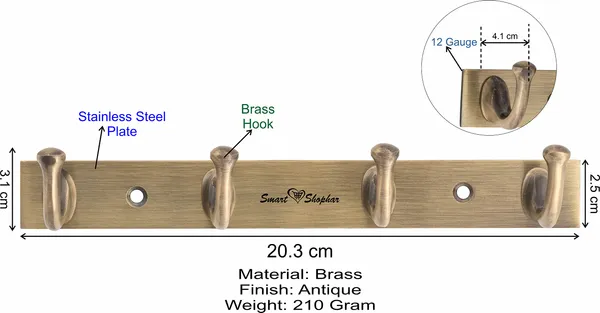 Wall_Hook_Lily_Brass_Antique