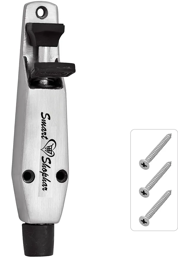 (_Pack_of_1_)_Aluminium_Alloys_Summary_Door_Stopper_5_Inche_Silver_Pack_of_1_/_Door_Mounted_with_Rubber_Tip_Bottom_for_Home_Office_Bathroom/Slip-Resistant_for_Tiles_Carpet_Wood_Laminated_Floors