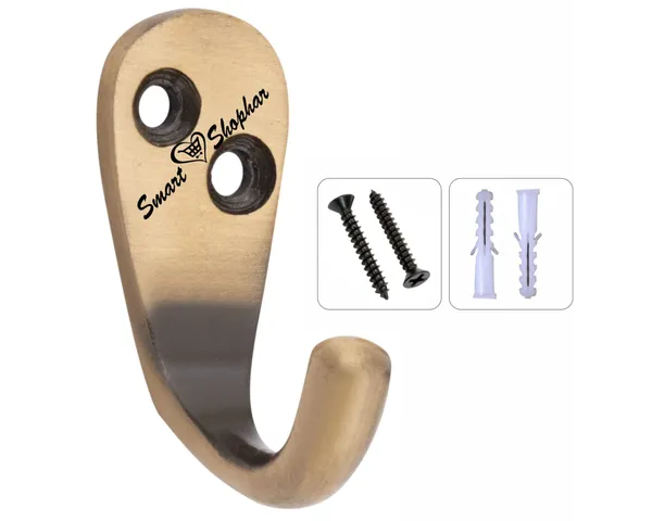 Wall_hook_Single_Jack(J)_Aluminium_Alloys_Antique_Pack_of_1