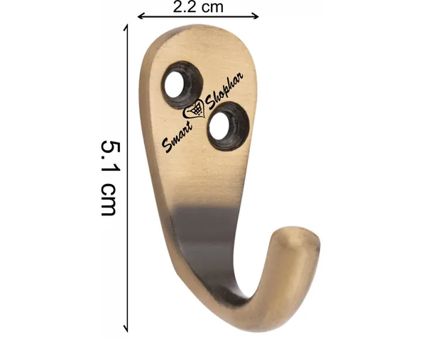 Wall_hook_Single_Jack(J)_Aluminium_Alloys_Antique_Pack_of_1