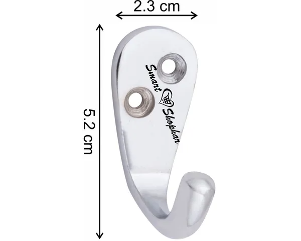 Wall_hook_Single_Jack(J)_Aluminium_Alloys_Silver_Pack_of_1