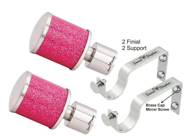 Curtain_bracket_Glitter_Star_Stainless_Steel_and_Aluminium_Alloys_Pink_Silver