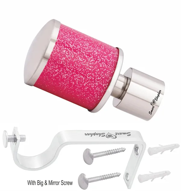 Curtain_bracket_Glitter_Star_Stainless_Steel_and_Aluminium_Alloys_Pink_Silver