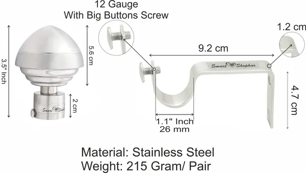 Curtain_Bracket_Heart_Stainless_steel_Silver