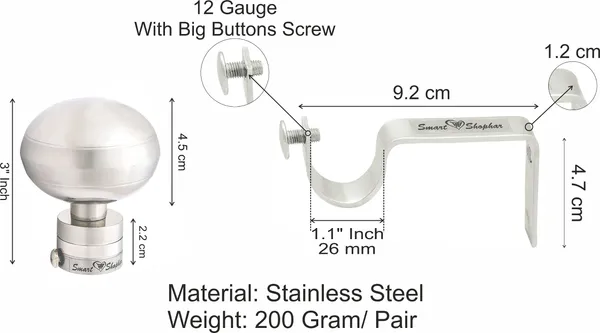 Curtain_Bracket_Nano_Stainless_steel_Silver