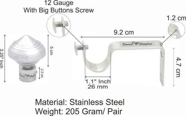 Curtain_Bracket_Nora_Stainless_steel_Silver