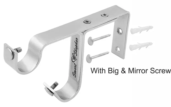 (Pack_of_2)_Double_Curtain_Support_Riva_Stainless_steel_Silver