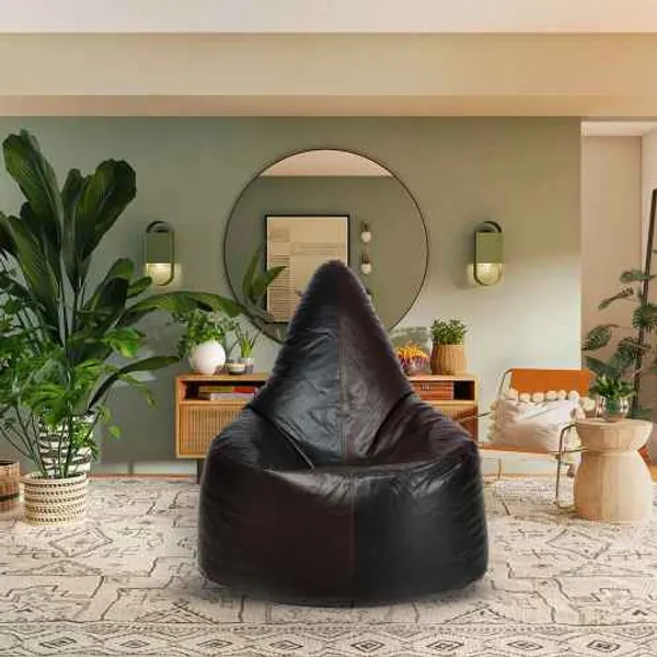 Black_And_Brown_Chair_Bean_Bag_Cover_Without_Beans