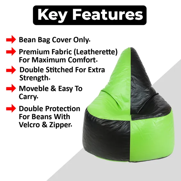 Black_And_Green_Chair_Bean_Bag_Cover_Without_Beans