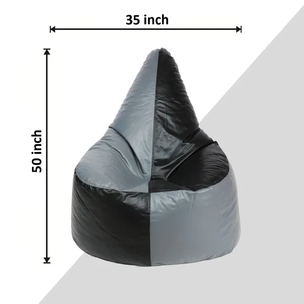 Black_And_Grey_Chair_Bean_Bag_Cover_Without_Beans