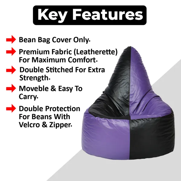 Black_And_Purple_Chair_Bean_Bag_Cover_Without_Beans