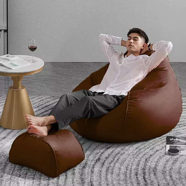 Brown_Tear_Drop_Bean_Bag_Cover_Without_Beans