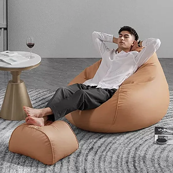 Cream_Tear_Drop_Bean_Bag_Cover_Without_Beans