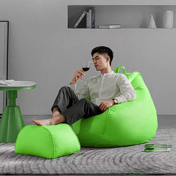 Green_Tear_Drop_Bean_Bag_Cover_Without_Beans