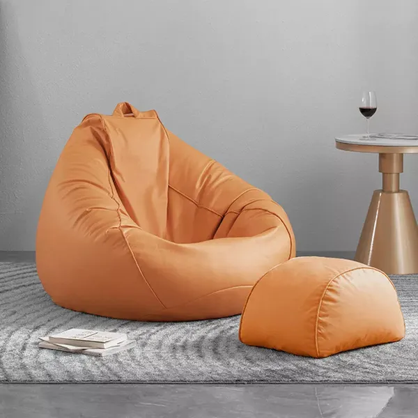 Orange_Tear_Drop_Bean_Bag_Cover_Without_Beans