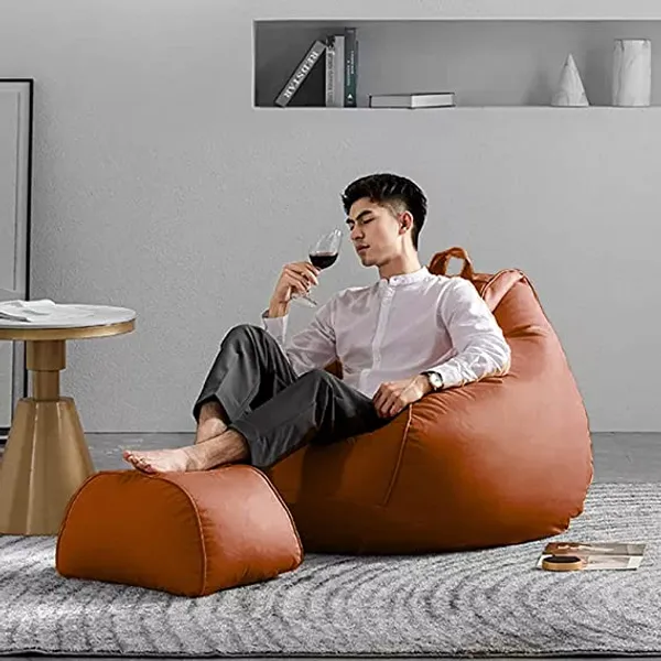 Tan_Tear_Drop_Bean_Bag_Cover_Without_Beans