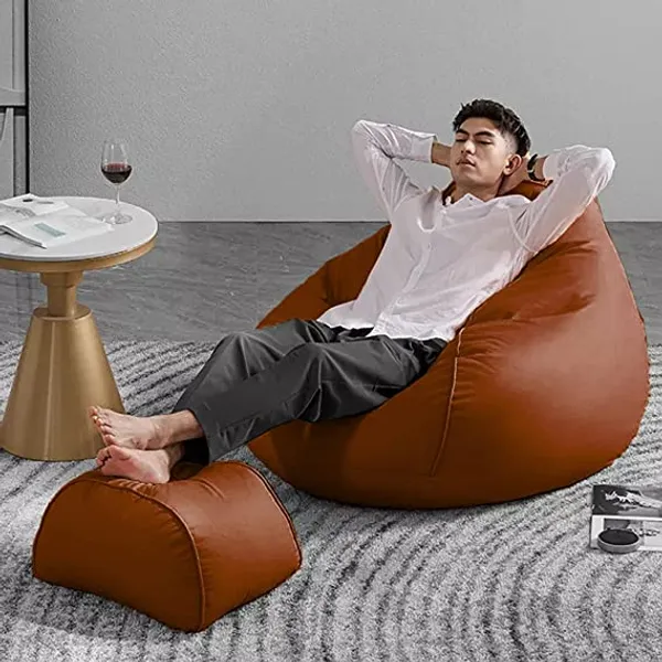 Tan_Tear_Drop_Bean_Bag_Cover_Without_Beans