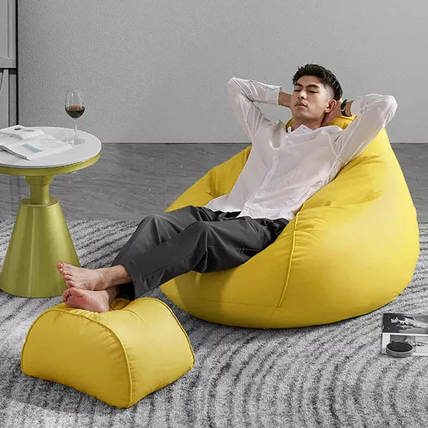 Yellow_Tear_Drop_Bean_Bag_Cover_Without_Beans