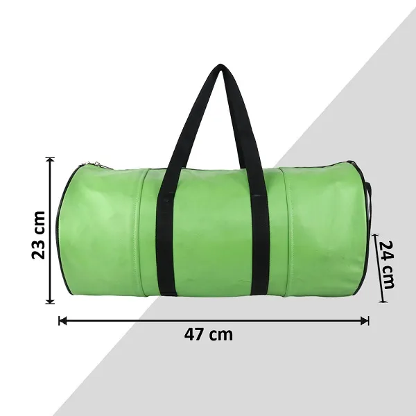 Green_Synthetic_Leather_Gym_Bag_With_Shoulder_Strap
