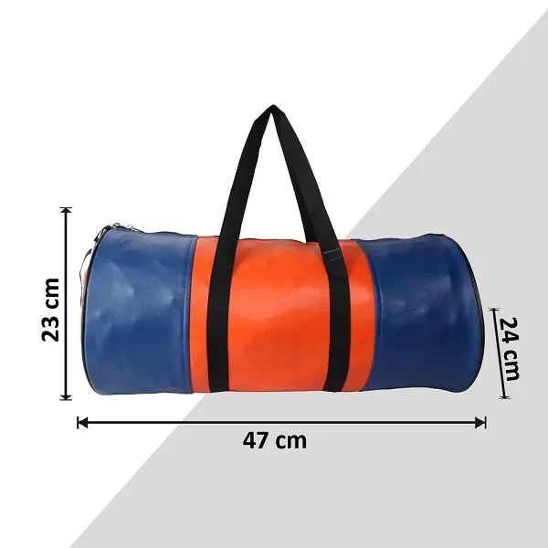 Blue_And_Orange_Synthetic_Leather_Gym_Bag_With_Shoulder_Strap