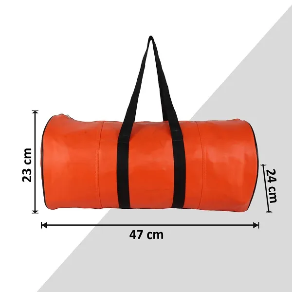 Orange_Synthetic_Leather_Gym_Bag_With_Shoulder_Strap