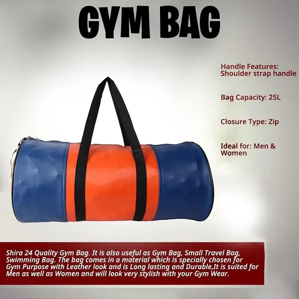Blue_And_Orange_Synthetic_Leather_Gym_Bag_With_Shoulder_Strap