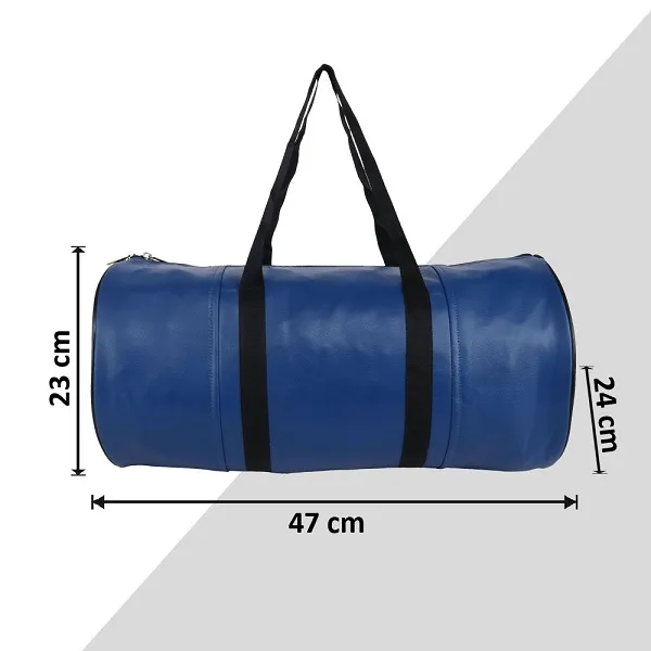 Blue_Synthetic_Leather_Gym_Bag_With_Shoulder_Strap