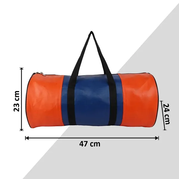 Orange_And_Blue_Synthetic_Leather_Gym_Bag_With_Shoulder_Strap