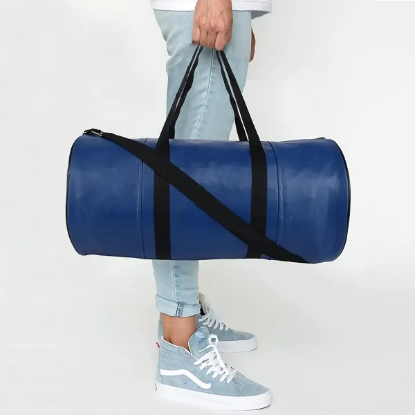 Blue_Synthetic_Leather_Gym_Bag_With_Shoulder_Strap