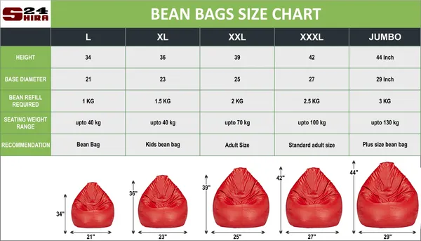Red_Tear_Drop_Bean_Bag_Cover_Without_Beans
