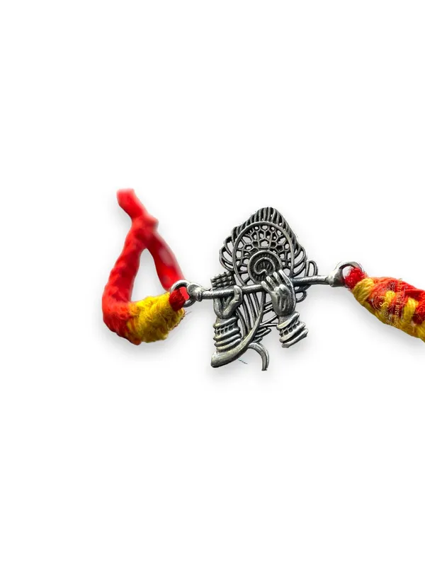 Silver_925_Sterling_Rakhi_For_Brother_God_Rakhi_Raksha_Bandhan_Pure_Cotton_For_Men_Boys_Kids_Rakhi_With_Roli_Chawal_(Krishna_Bansuri)