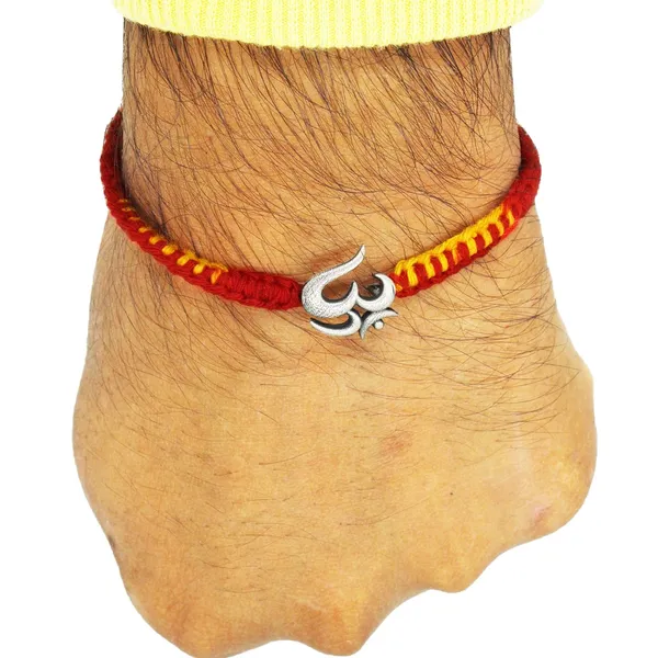 Silver_Pure_925_Sterling_Rakhi_For_Brother_Raksha_Bandhan_With_Pure_Cotton_Thread_For_Men,_Boys,_Rakhis_By_Omsmc