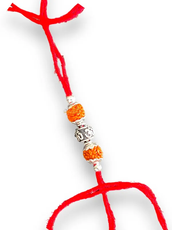 Silver_925_Sterling_Rakhi_For_Brother_Rudraksha_Rakhi_Raksha_Bandhan_Pure_Cotton_For_Men_Boys_Kids_Rakhi_With_Roli_Chawal_(Rudraksha_Om)