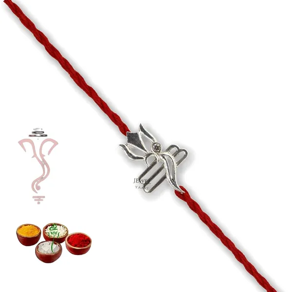 Silver_Pure_925_Sterling_Rakhi_For_Brother_Raksha_Bandhan_With_Pure_Cotton_Thread_For_Men,_Boys,_Rakhis_Shiva