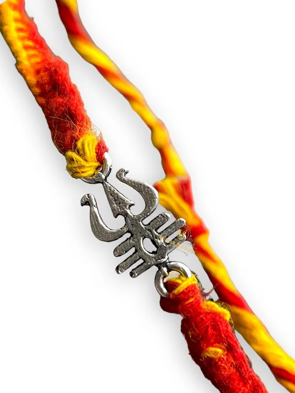 Silver_925_Sterling_Rakhi_For_Brother_Shiva_Tilak_Raksha_Bandhan_Pure_Cotton_For_Men,_Boys,_Kids_Rakhi_With_Roli_Chawal