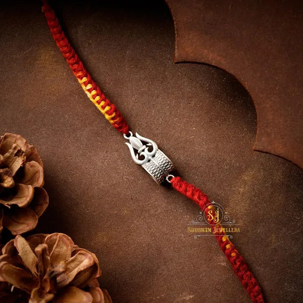 Silver_Pure_925_Sterling_Rakhi_For_Brother_Raksha_Bandhan_With_Pure_Cotton_Thread_For_Men,_Boys,_Rakhis_By_Trishool_Damru